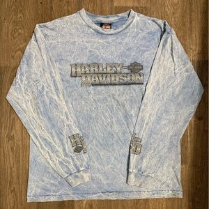 Harley-Davidson Light Blue Mineral Wash Graphic Tee